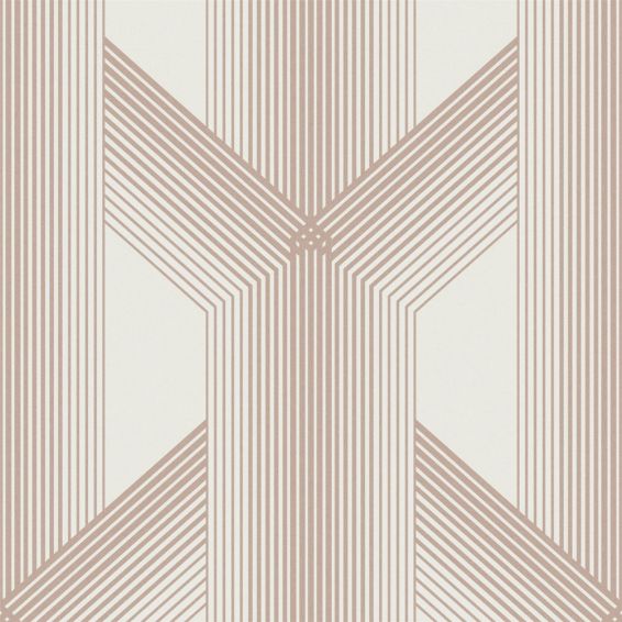 Lagom Geo Wallpaper 106763 by Graham & Brown in White Rose Gold