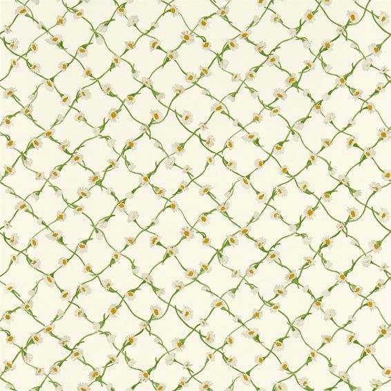 Daisy Trellis Wallpaper 113043 by Harlequin X Sophie Robinson in Emerald Pearl