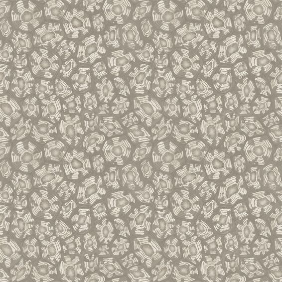 Savanna Shell Wallpaper 119 4022 by Cole & Son in Shell Mica Taupe Metallic Gilver