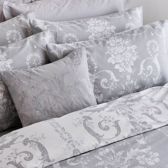 Josette Cotton Bedding Set by Laura Ashley in Steel Grey