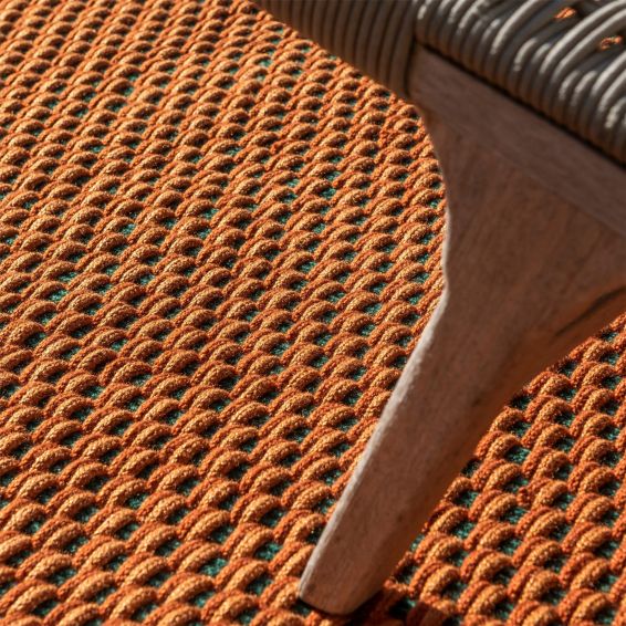 Lace Tricolore Indoor Outdoor Rug 496903 by Brink & Campman in Terra Rust Green