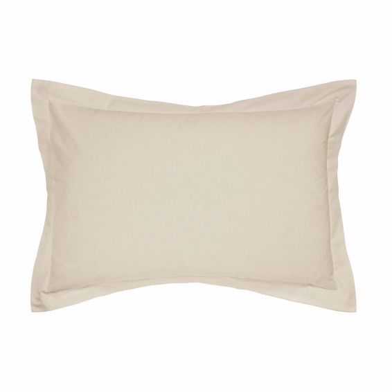 Plain Dye Oxford Pillowcase by Helena Springfield in Stone