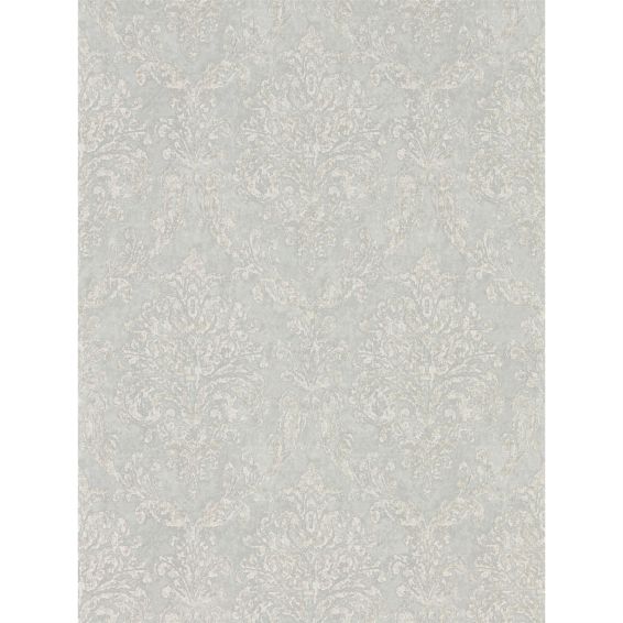 Riverside Damask Wallpaper 216289 by Sanderson in Dove Silver Grey