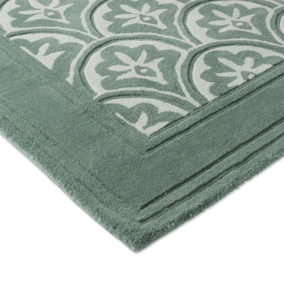 Catarina 080807 Wool Rug by Laura Ashley in Fern Green