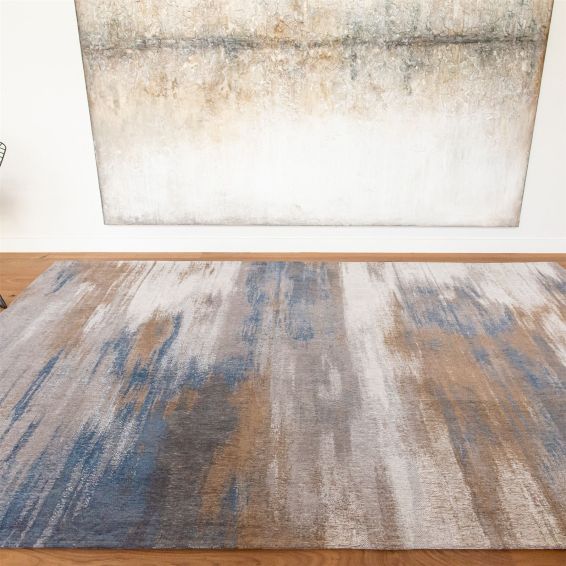 Louis De Poortere Designer Monetti Rugs in 9122 Grey Impression