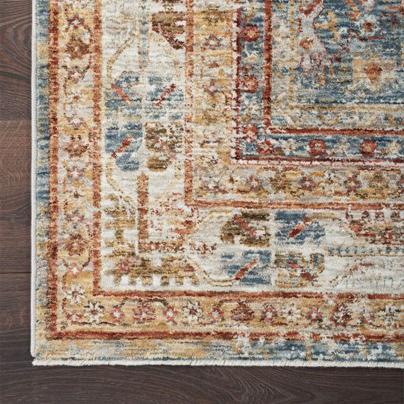 Sahar SHR01 Traditional Persian Runner Rugs by Nourison in Blue