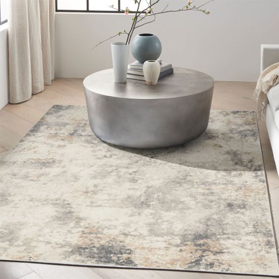 CK005 Enchanting ECH07 Rug by Calvin Klein in Ivory Grey