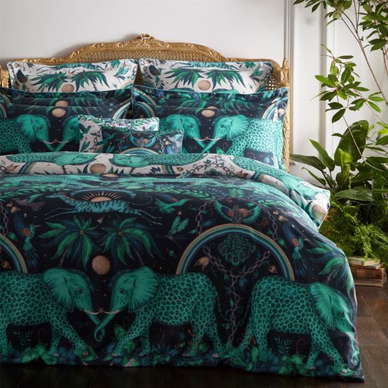 Zambezi Spotted Elephant And Hummingbird Bedding By Emma J Shipley