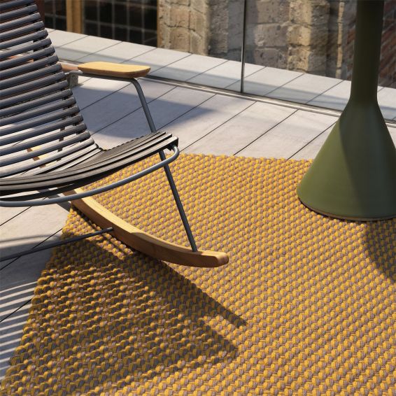 Lace Indoor Outdoor Rugs 497217 by Brink & Campman in Mustard Taupe