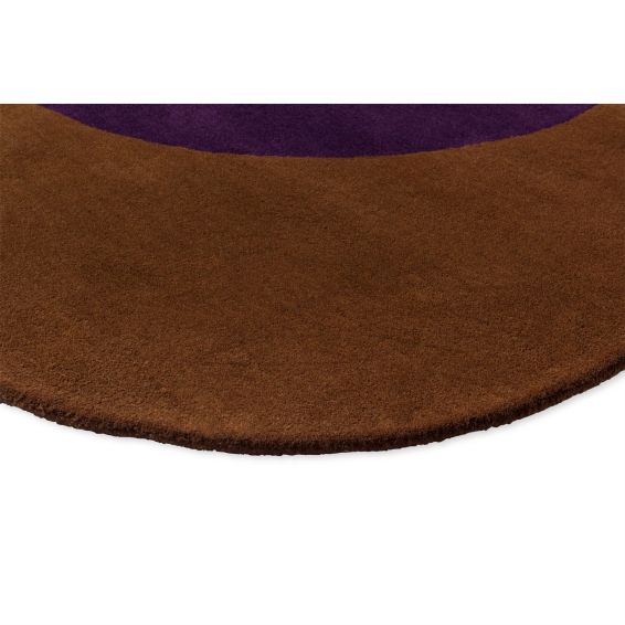 Flower Spot Wool Rugs 158401 by Orla Kiely in Chestnut Violet