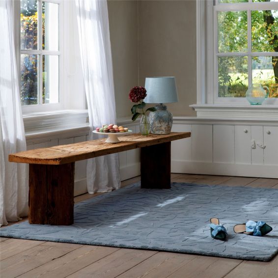 Cleavers 080908 Rug by Laura Ashley in Seaspray Blue