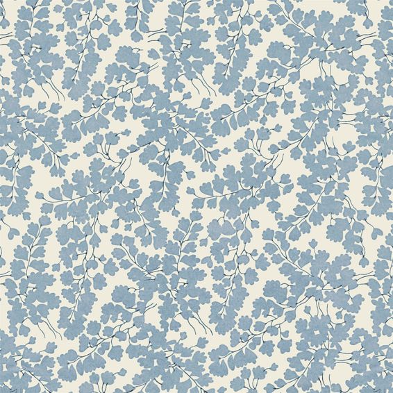 Cariad Spray Wallpaper 122743 by Laura Ashley in Newport Blue