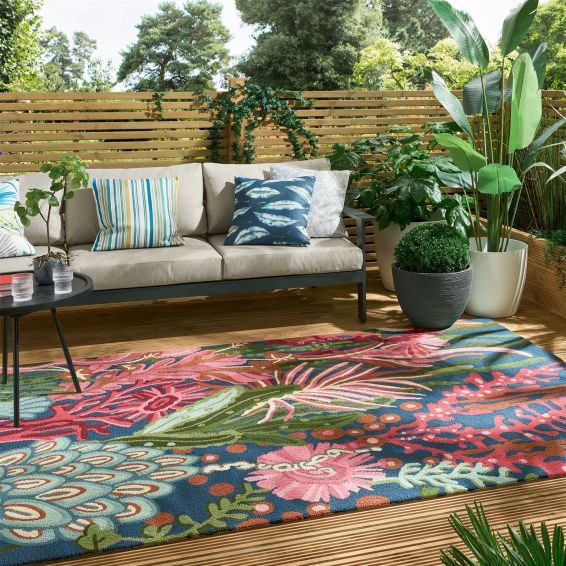 Acropora Indoor Outdoor Rugs 442202 in Brazilian Rosewood Tree Canopy