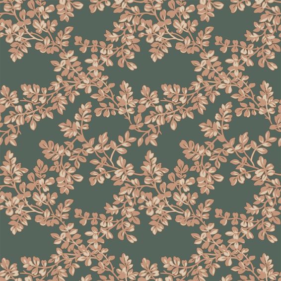 Burnham Botanical Wallpaper 114902 by Laura Ashley in Fern Green