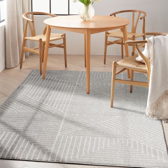 Calvin Klein Balance Rugs CK023 BLN01 in Grey Ivory White