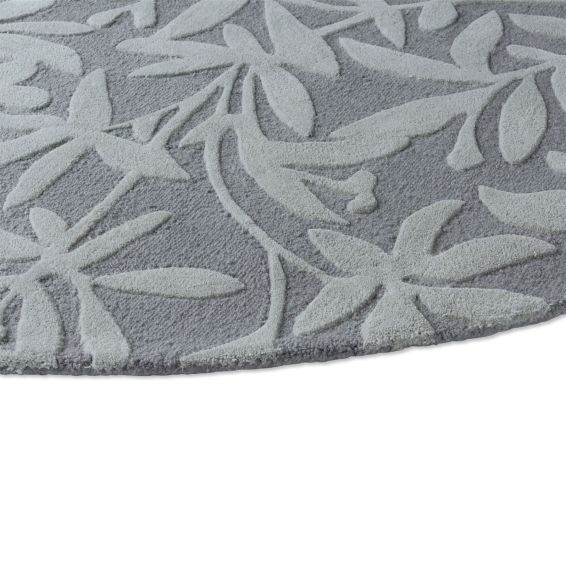 Cleavers 080904 Circle Rug by Laura Ashley in Dark Steel Grey