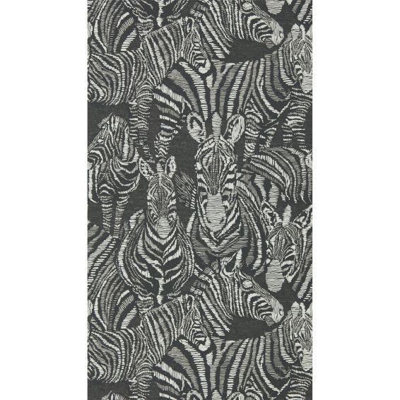 Nirmala Wallpaper 112242 by Harlequin in Jet Chalk Grey