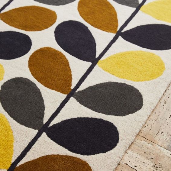 Multi Stem Runner Rugs 61506 in Brown by Orla Kiely