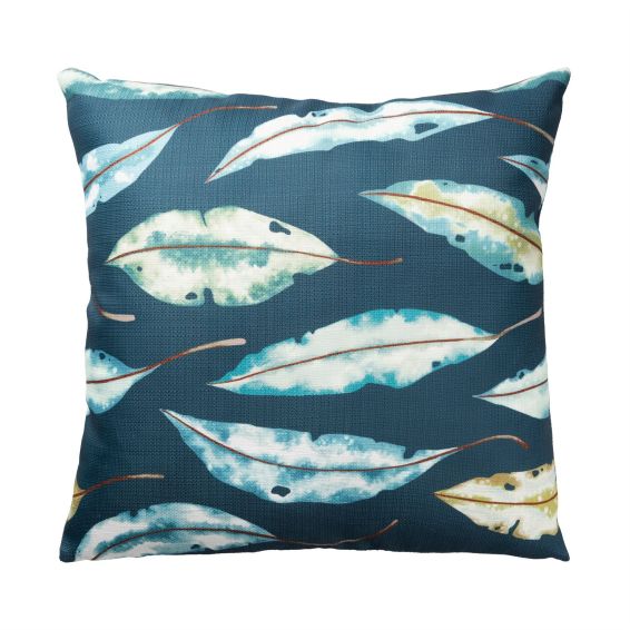 Kinina Leaf Indoor Outdoor Cushion By Harlequin in Marine Blue