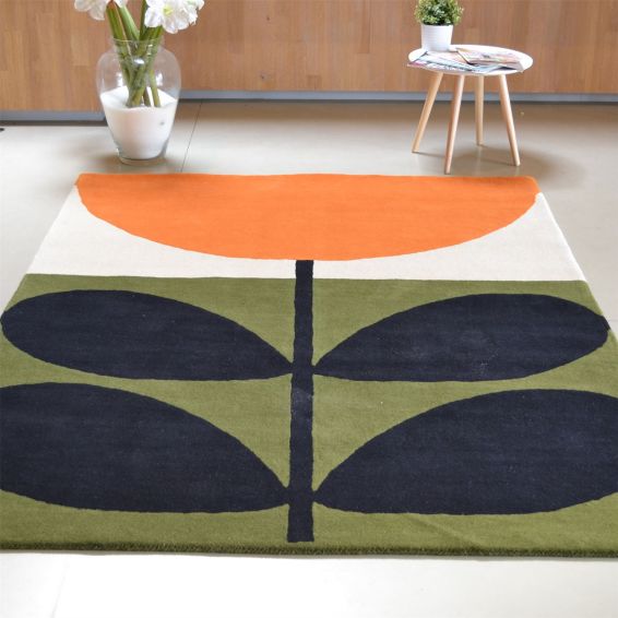 Stem Rugs 59803 in Black by Orla Kiely