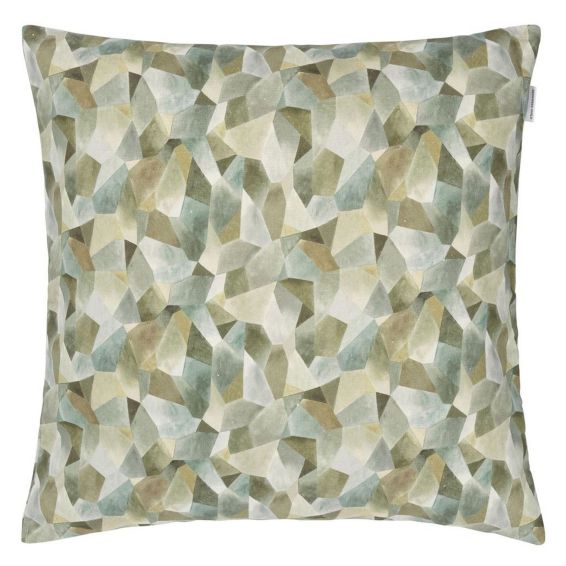 Designers Guild Geometric Moderne Cushion in Pewter Grey