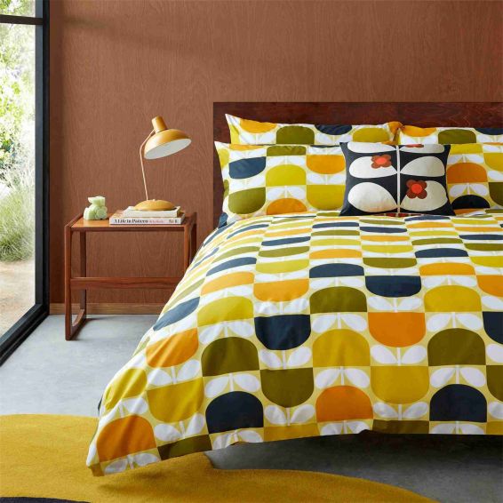 Block Stem Bedding by Orla Kiely in Sicilian Lemon