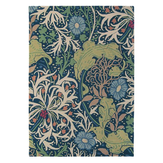 Seaweed Rugs 28008 Ink by William Morris