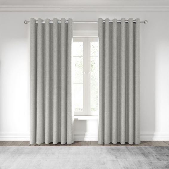 Nalu Kalo Lined Curtains by Nicole Sherzinger in Silver Grey