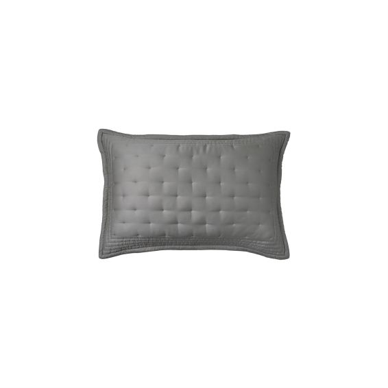 Donna Karan Essential Silk Quilted Standard Pillowcase in Charcoal Grey