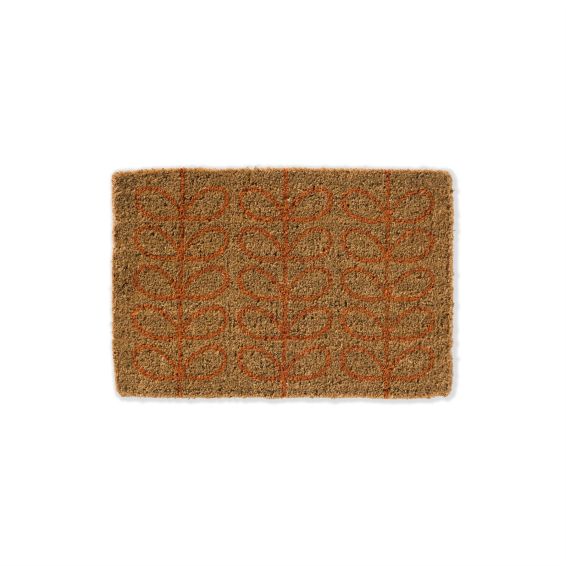 Linear Stem Coir Doormat 560503 by Orla Kiely in Tomato Red