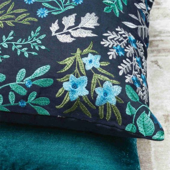 Somerley Cushion by William Yeoward in Ocean Blue