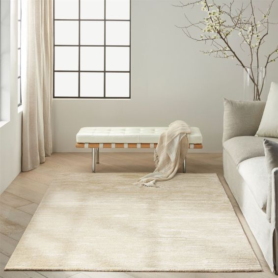 Calvin Klein Linear CK010 LNR01 Rugs in Ivory White