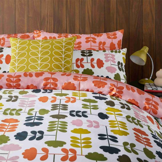 Cut Stem Cotton Bedding by Orla Kiely in Multi Paprika