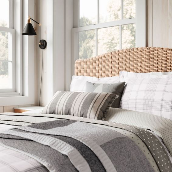 Long Island Classic Check Bedding by Helena Springfield in Grey