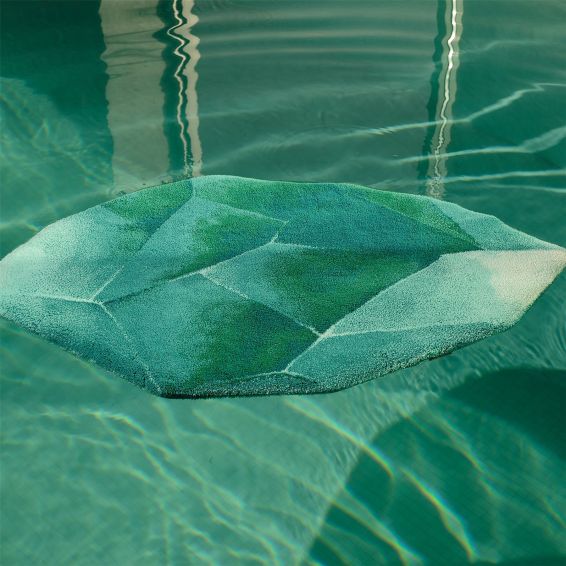 Emerald 302 Gemstone Bath Mat in Lagoon Green by Designer Abyss & Habidecor