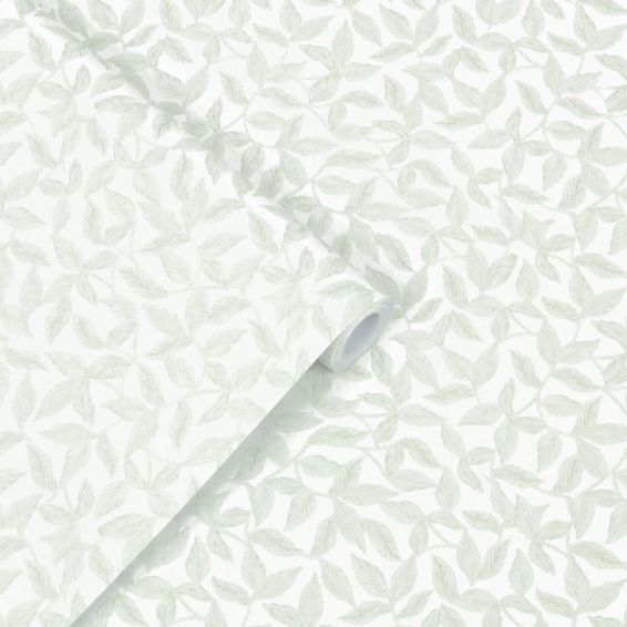 Erwood Botanical Wallpaper 115265 by Laura Ashley in Pale Eau de Nil Green