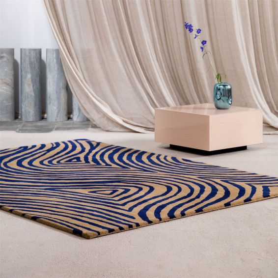 Decor Groove Rugs 097708 by Brink and Campman in Electric Blue