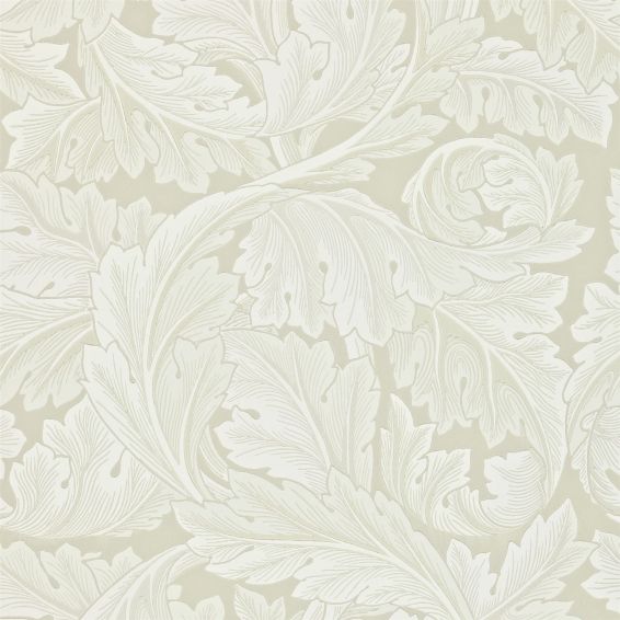 Acanthus Archive II Wallpaper 212554 by Morris & Co in Chalk White