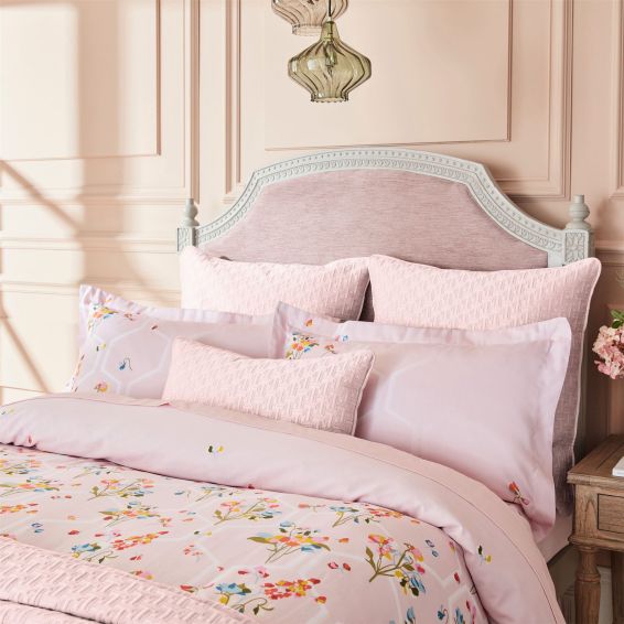 T Quilted Geometric Cushion by Ted Baker in Soft Pink