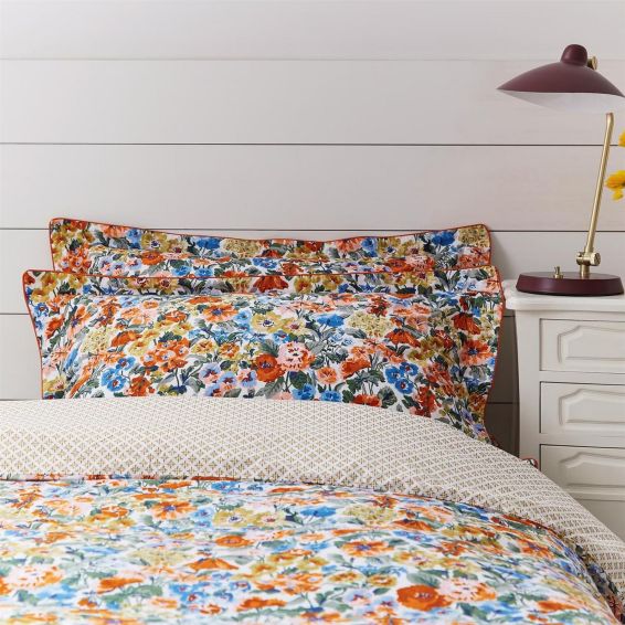 Bunbury Floral Cotton Bedding by Joules in Multi