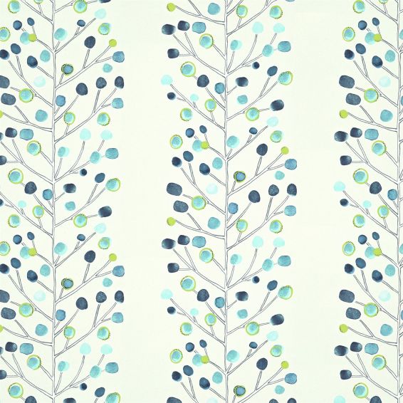 Melinki Wallpaper 112266 by Scion in Neutral Tangerine Blue Lemon