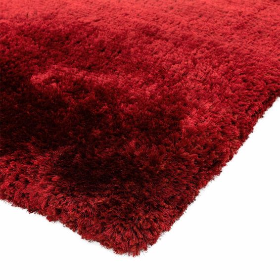 Plush Shaggy Rugs in Red