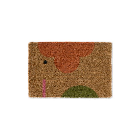 Elephant Coir Doormat 564103 by Orla Kiely in Sunset Yellow