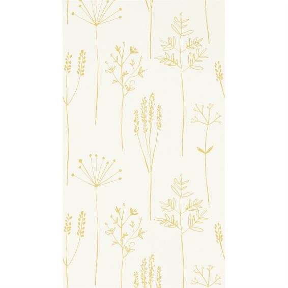 Stipa Leaf Wallpaper 112021 by Scion in Honey Yellow