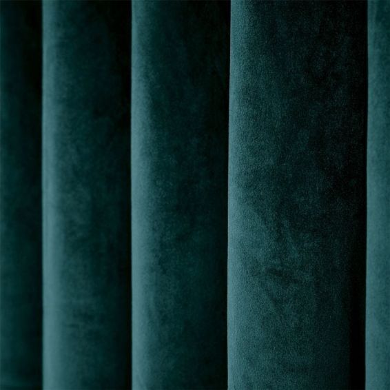 Escala Lined Eyelet Curtains in Teal Green by Helena Springfield