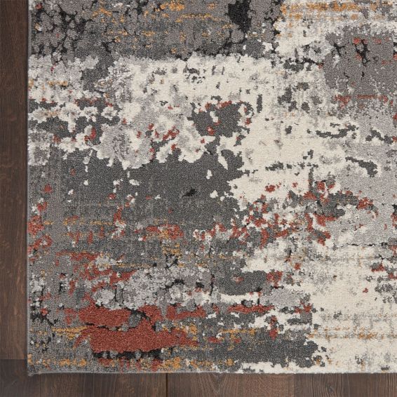 Tangra TNR02 Runner Rug by Nourison in Grey Multicolour