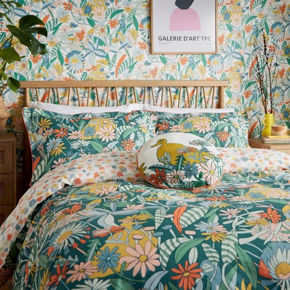 River Wander Floral Bedding by Scion in Twilight Multi