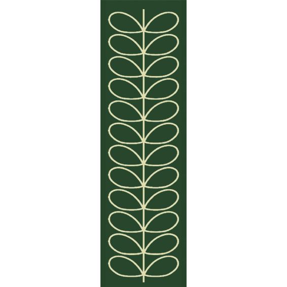 Linear Stem outdoor Runner Rugs 460507 in Jade Green by Orla Kiely