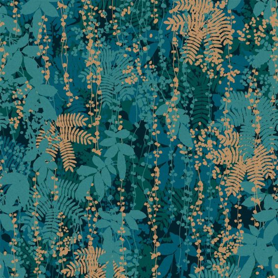 Canopy Wallpaper 120393 by Clarissa Hulse in Peacock Blue