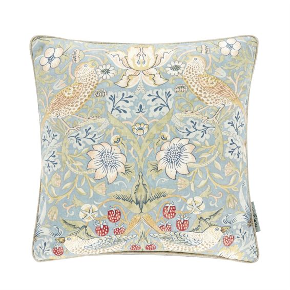 Strawberry Thief Cushion By Morris & Co in Slate